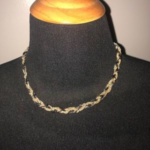 Mixed metal braided chain - costume jewelry